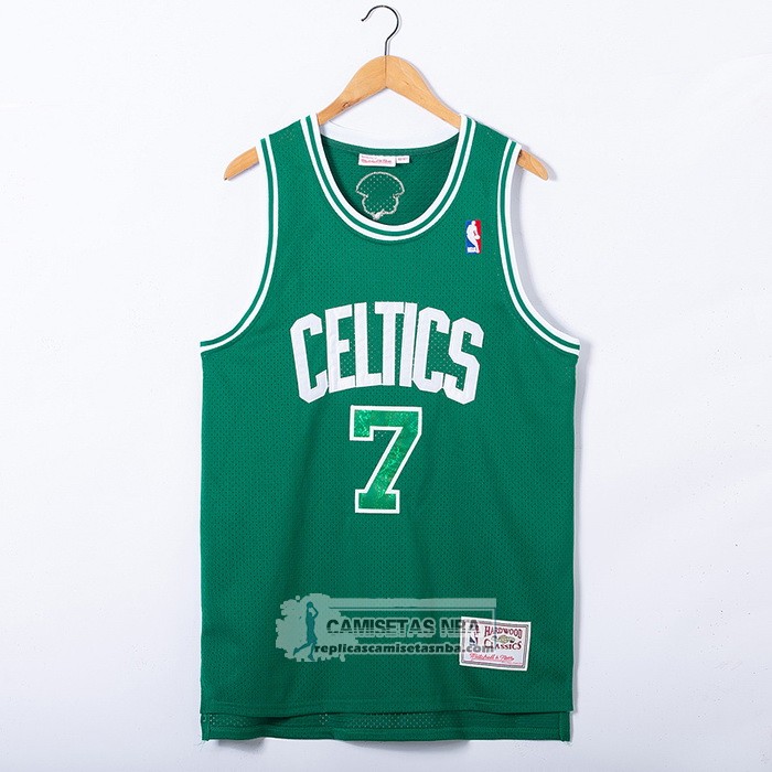 Camiseta Boston Celtics Jaylen Brown NO 7 Snakeskin Hardwood Classics 2021 Verde